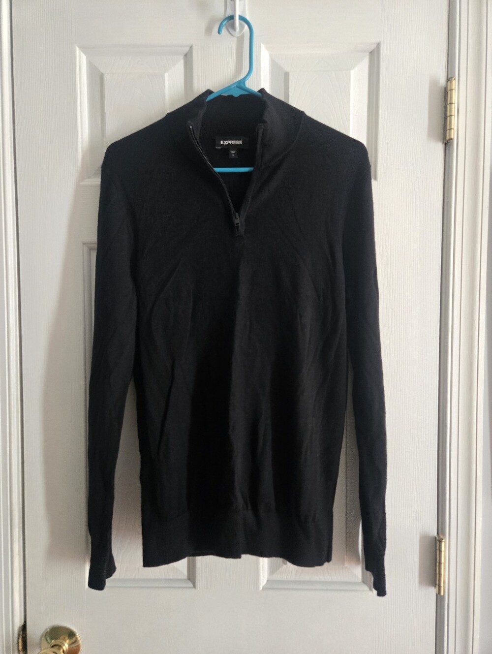 Express Men's Small Black Quarter Zip Sweater